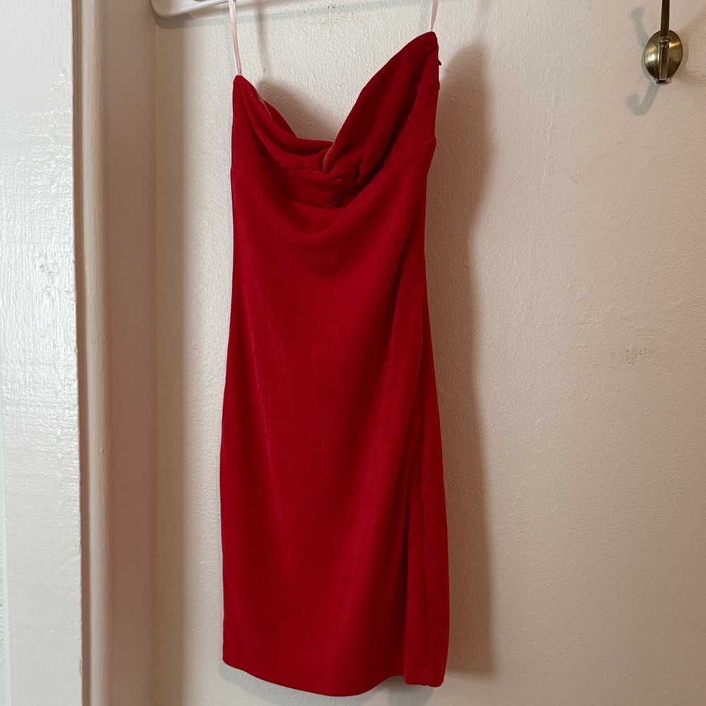 Princess Polly Red Strapless Dress